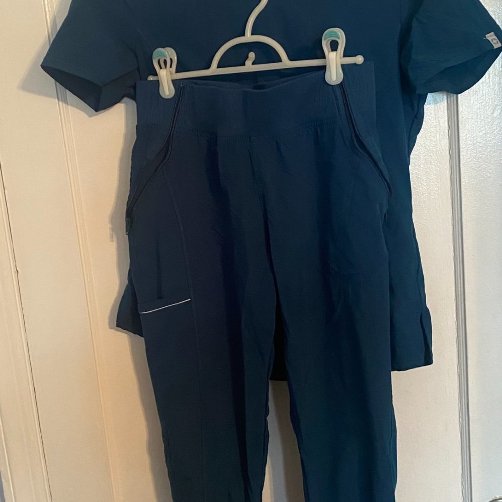 Cherokee Infinity Scrub Set Caribbean Blue Size Small PETITE